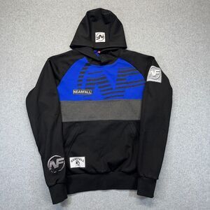 Nearfall Hoodie Men’s XS Blue Black Gray Long Sleeve Embroidered Patches